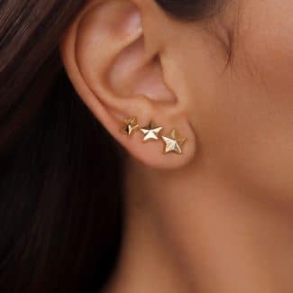 BRINCO LISO TRIO ESTRELA TRES CORES