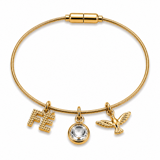 PULSEIRA LISA CORDA DE VIOLAO COM PINGENTE FE ESPIRITO SANTO E PONTO DE LUZ