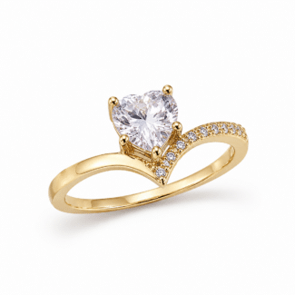 ANEL ZIRCONIA APARADOR V COM CORACAO