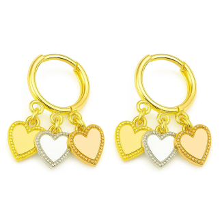 BRINCO LISO CLICK TRES CORES CORACAO