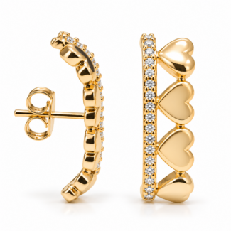 BRINCO ZIRCONIA CORACAO EAR HOOK