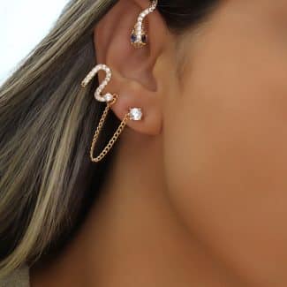 BRINCO ZIRCONIA COBRA COM PIERCING