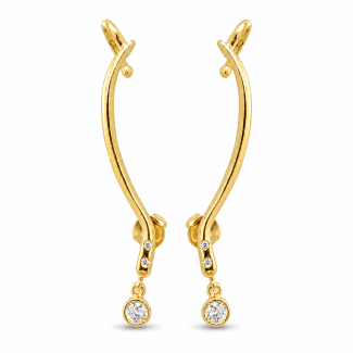 BRINCO ZIRCONIA EAR CUFF COM PONTO DE LUZ PENDURADO