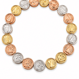PULSEIRA LISA TRES CORES COM NOSSA SENHORA