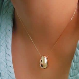 GARGANTILHA LISA GOTA OVAL 40CM