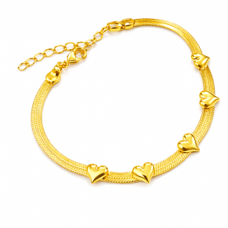 PULSEIRA FITA CINCO CORACOES