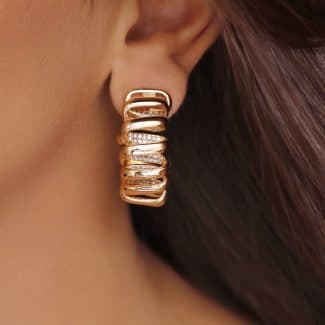 BRINCO ZIRCONIA ARGOLA MOLA CRAVEJADA POR DENTRO