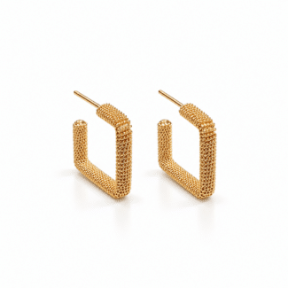 BRINCO LISO ARGOLA ARAMADO QUADRADO P 18.2 MM