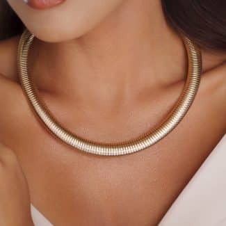 GARGANTILHA LISA ARO  MALEAVEL COM LISTRAS 11.8 MM