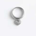 ANEL ZIRCONIA CORACAO  PENDURADO