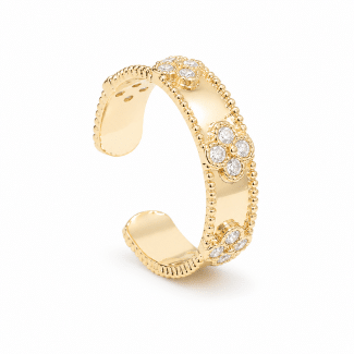 ANEL ZIRCONIA COM CINCO FLORES ABERTO