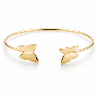 BRACELETE LISO BORBOLETA EM CADA PONTA 8.6 MM