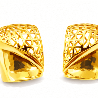 BRINCO LISO METADE TELA VAZADO E METADE LISO RETANGULAR