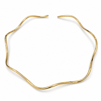 GARGANTILHA LISA CHOKER ARO FINO ONDAS LEVES