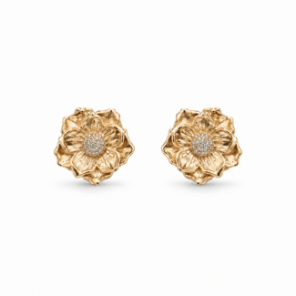 BRINCO ZIRCONIA FLOR COM O MIOLO CRAVEJADO 16.8 MM
