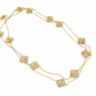 GARGANTILHA LISA DOZE FLORES 80CM