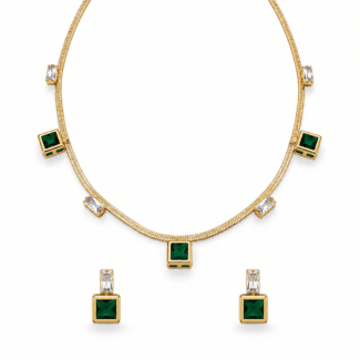 CONJUNTO CRISTAL QUADRADOS E RETANGULARES CORES 30CM
