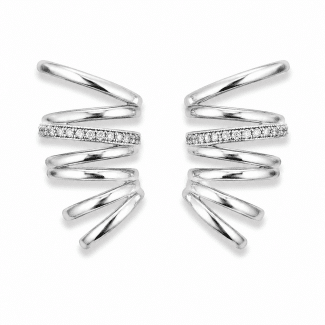 BRINCO ZIRCONIA EAR CUFF FAIXAS SENDO UMA CRAVEJADA