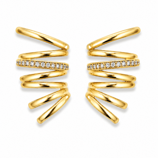 BRINCO ZIRCONIA EAR CUFF FAIXAS SENDO UMA CRAVEJADA