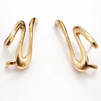 BRINCO LISO ONDULADO COM A PONTA ABAULADA