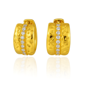 BRINCO ZIRCONIA ARGOLA CLICK DETALHADO COM UMA  FILEIRA DE ZIRCONIAS