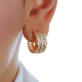 BRINCO ZIRCONIA ARGOLA CLICK DETALHADO COM UMA  FILEIRA DE ZIRCONIAS