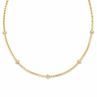 GARGANTILHA ZIRCONIA COM CINCO RODAS E CANUTILHO FINO 35CM