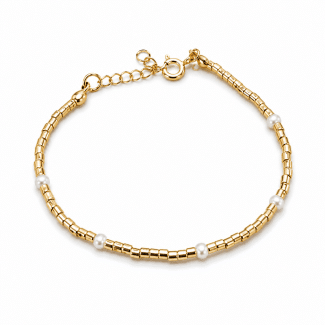 PULSEIRA PEROLA CANUTILHO FINO COM CINCO PEROLAS