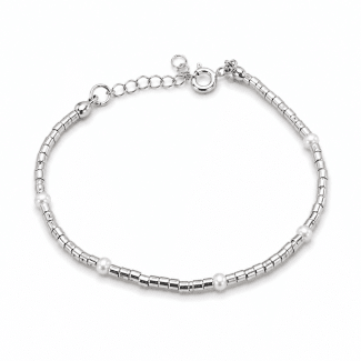 PULSEIRA PEROLA CANUTILHO FINO COM CINCO PEROLAS