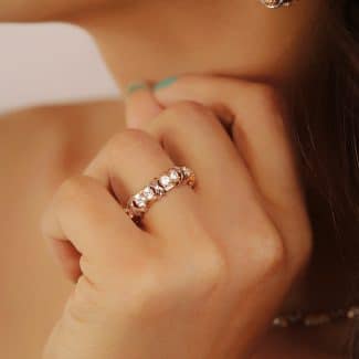 ANEL ZIRCONIA SIMBOLO X DOIS BANHOS