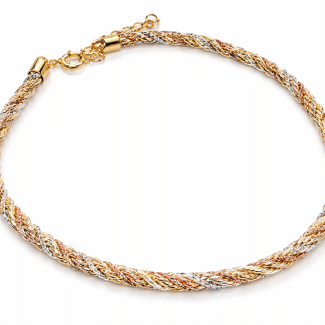 GARGANTILHA LISA CORDAO BAIANO TRES CORES BIG FECHO BOIA 40CM