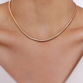 GARGANTILHA LISA RABO DE RATO 30 CM 3.8MM