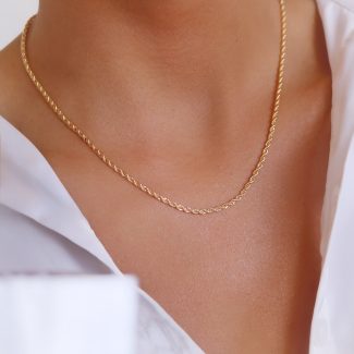 GARGANTILHA LISA CORDAO BAIANO FINO 1.1 MM 40CM