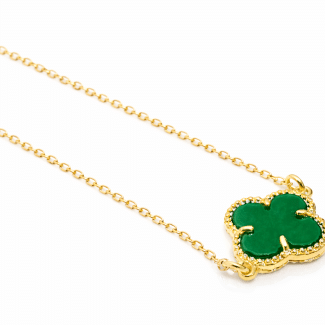 GARGANTILHA LISA RESINA COM UMA FLOR CORES 30 CM