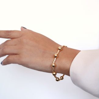 PULSEIRA LISA CANUTILHO FOSCO COM BOLAS LISAS