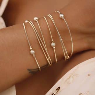 PULSEIRA LISA CORDA DE VIOLAO COM BOLINHAS FOSCAS E BOLINHAS MENORES LISAS 120CM