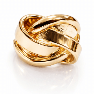 ANEL LISO QUATRO ELOS ELOS ENTRELACADOS