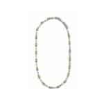 GARGANTILHA ZIRCONIA COM X ZIRCONIAS BAGUETES DOIS BANHOS 40CMG