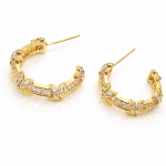 BRINCO ZIRCONIA ARGOLA SIMBOLO X TODO CRAVEJADO 21.4 MM