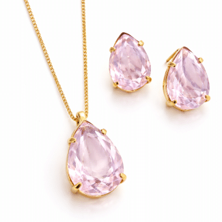 CONJUNTO CRISTAL GOTA CORES 40CM