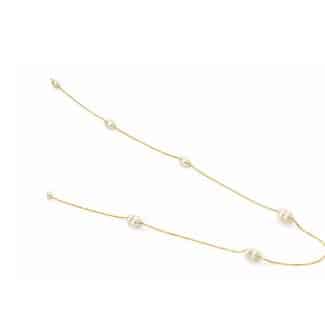 GARGANTILHA PEROLA COM ONZE PEROLAS BARROCA 80CM