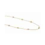 GARGANTILHA ZIRCONIA COM BOLINHAS E SETE RODINHAS CRAVEJADAS 40CM