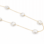 GARGANTILHA LISA COM ONZE FORMATO OVAL AMASSADO 40CM