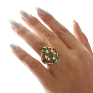 ANEL CRISTAL COM LOSANGOS E ZIRCONIAS