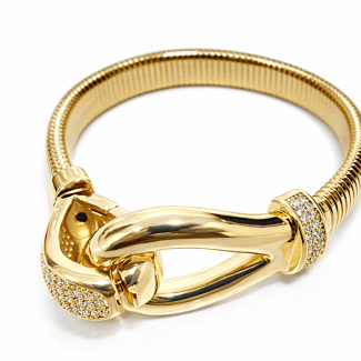 PULSEIRA ZIRCONIA MOLA COM O FECHO DETALHADO DE CRAVEJADO