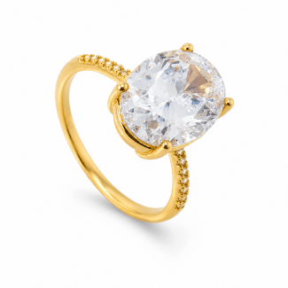 ANEL CRISTAL OVAL CORES COM ZIRCONIA