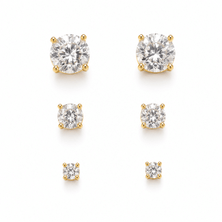 BRINCO ZIRCONIA TRIO PONTO DE LUZ COM QUATRO GARRAS 7.0 MM