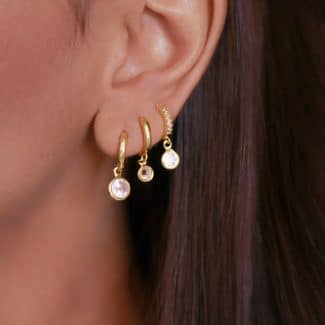 BRINCO ZIRCONIA TRIO CLICK PONTO DE LUZ PENDURADO