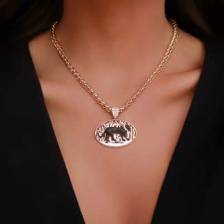 GARGANTILHA ZIRCONIA COM PANTERA NEGRA E CORRENTE ENTRELACADA 40CM