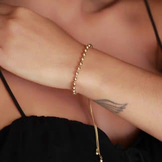 PULSEIRA LISA BOLINHAS PEQUENAS CHAMBALA 3.9 MM